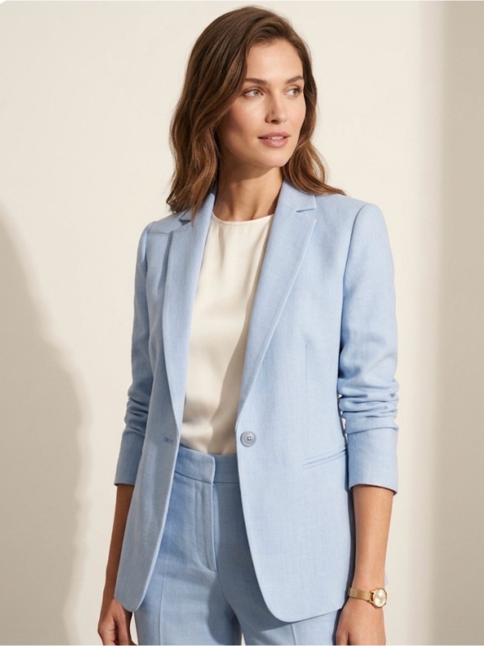 Trina Turk Light Blue Women's Tailored Blazer